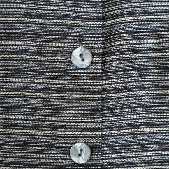 Worthington textured pattern neutral horizontal stripe pearl look buttons 10 - Picture 11 of 16